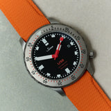 Curved Lug Rubber Strap - Orange