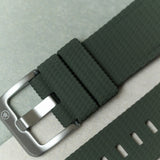 Curved Lug Rubber Strap - Green
