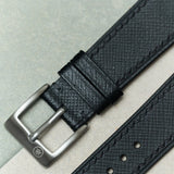 Slimline Saffiano Chevre Strap - Black - RTW
