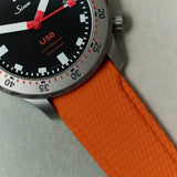 Curved Lug Rubber Strap - Orange