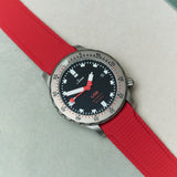 Curved Lug Rubber Strap - Red