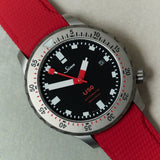 Curved Lug Rubber Strap - Red