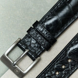Ostrich Shin Watch Strap - Black - RTW