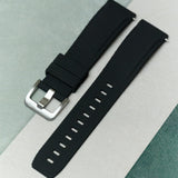 Curved Lug Rubber Strap - Black