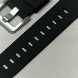 Curved Lug Rubber Strap - Black