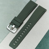 Curved Lug Rubber Strap - Green
