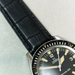 The Riviera – Croc-Embossed FKM Rubber Strap - Black - The Strap Tailor