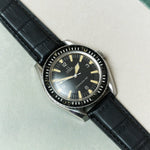 The Riviera – Croc-Embossed FKM Rubber Strap - Black - The Strap Tailor
