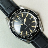 The Riviera – Croc-Embossed FKM Rubber Strap - Black - The Strap Tailor