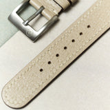 Vintage Style Pig Skin Watch Strap - Beige Slimline - RTW - The Strap Tailor