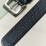 Vintage Style Pig Skin Watch Strap - Navy Slimline - RTW - The Strap Tailor