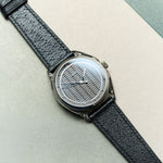 Vintage Style Pig Skin Watch Strap - Black Slimline - RTW - The Strap Tailor