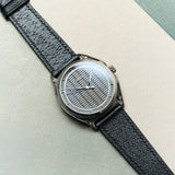 Vintage Style Pig Skin Watch Strap - Black Slimline - RTW - The Strap Tailor
