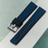 Sailcloth & Rubber Strap - Navy Blue