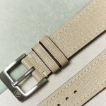 Vintage Style Pig Skin Watch Strap - Beige Slimline - RTW - The Strap Tailor