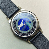 Vintage Style Pig Skin Watch Strap - Navy Slimline - RTW - The Strap Tailor