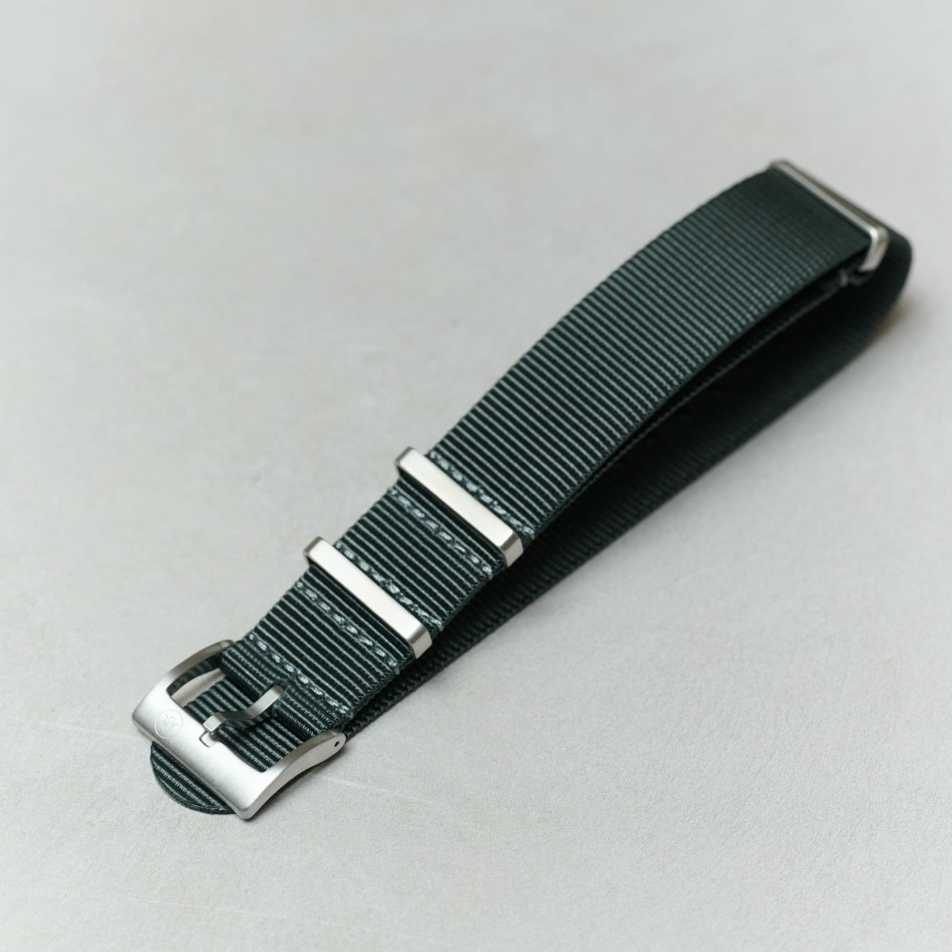 Premium Tubular Nylon Strap - Dark Grey - The Strap Tailor