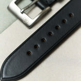 Horween Chromexcel Strap Minimal Stitch - Black - RTW - The Strap Tailor