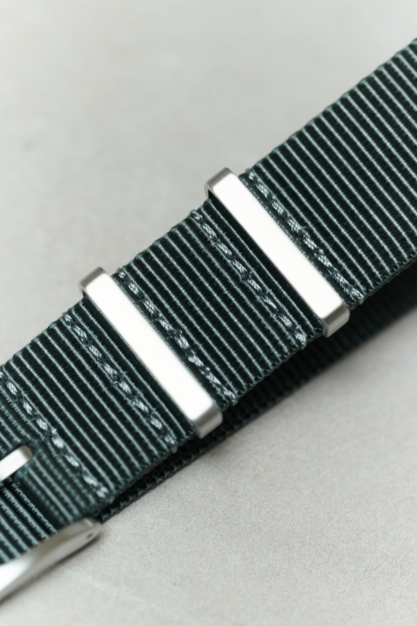 Premium Tubular Nylon Strap - Dark Grey - The Strap Tailor