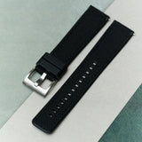 Sailcloth & Rubber Strap - Black