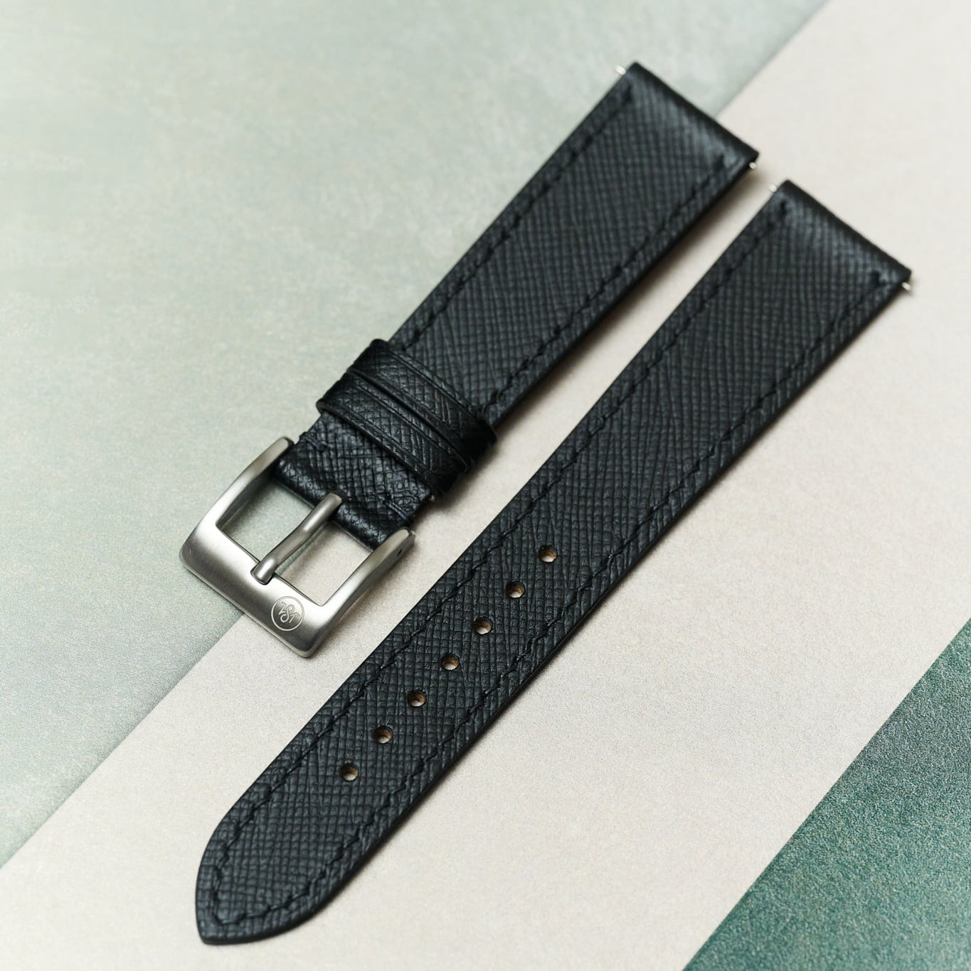 Saffiano Chevre Strap - Black - RTW - The Strap Tailor