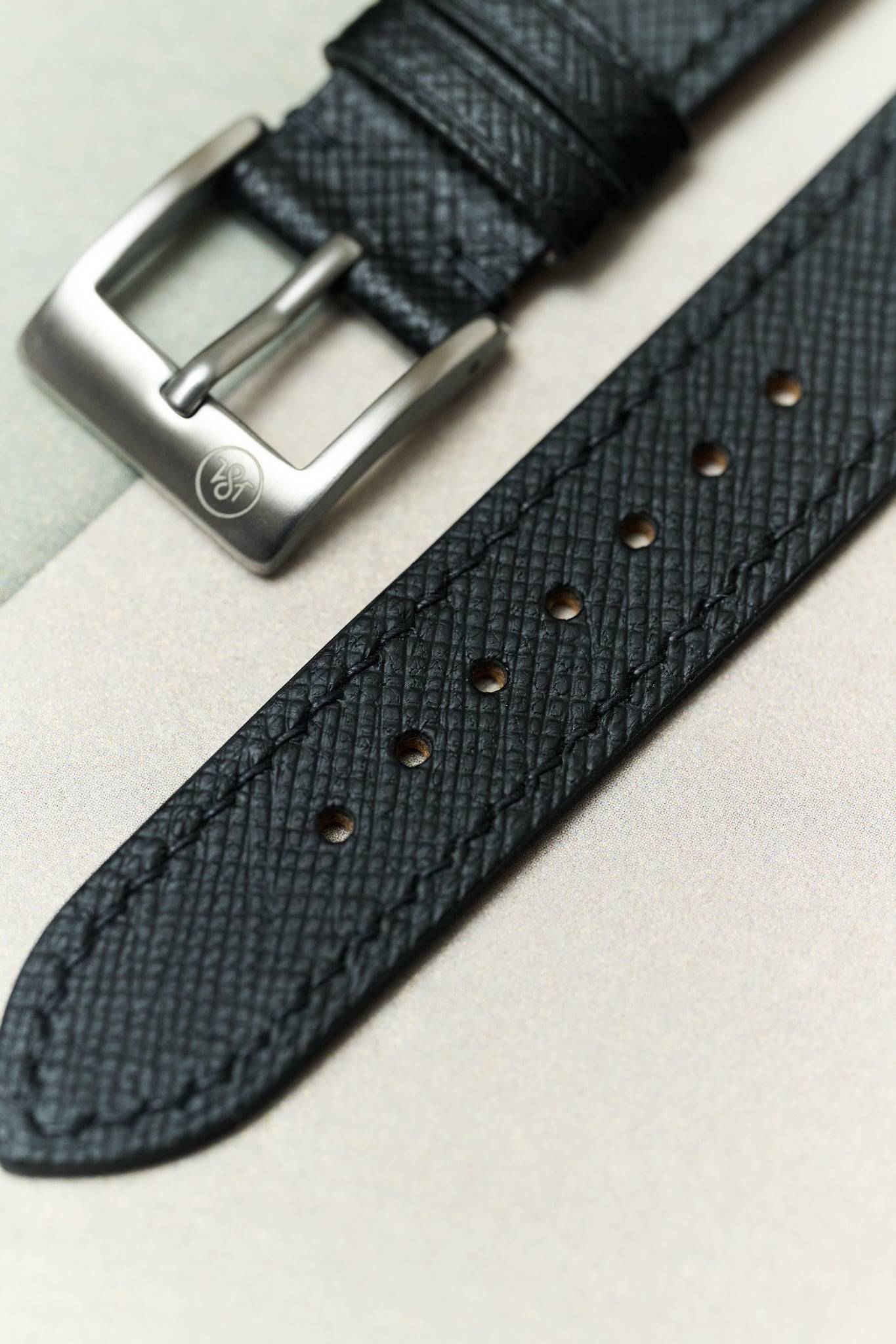 Saffiano Chevre Strap - Black - RTW - The Strap Tailor