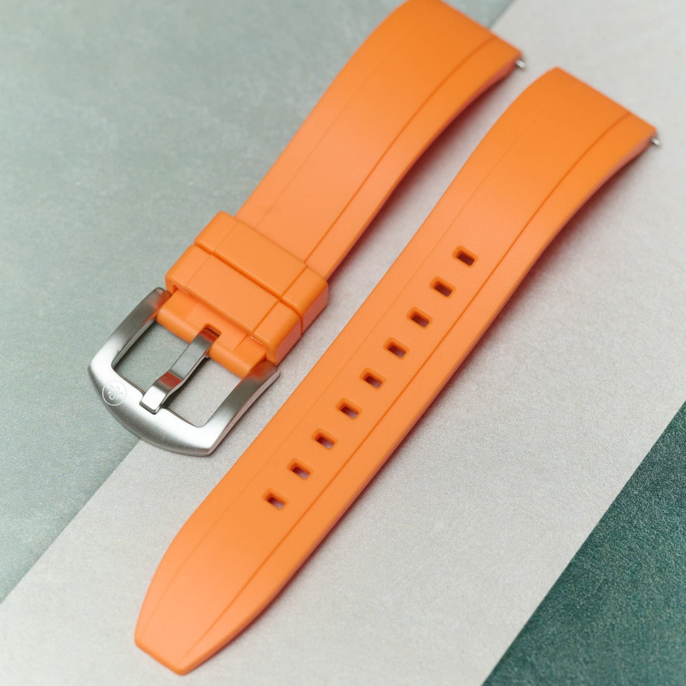 FKM Rubber Strap - Orange - The Strap Tailor