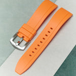 FKM Rubber Strap - Orange - The Strap Tailor