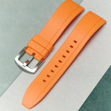 FKM Rubber Strap - Orange - The Strap Tailor