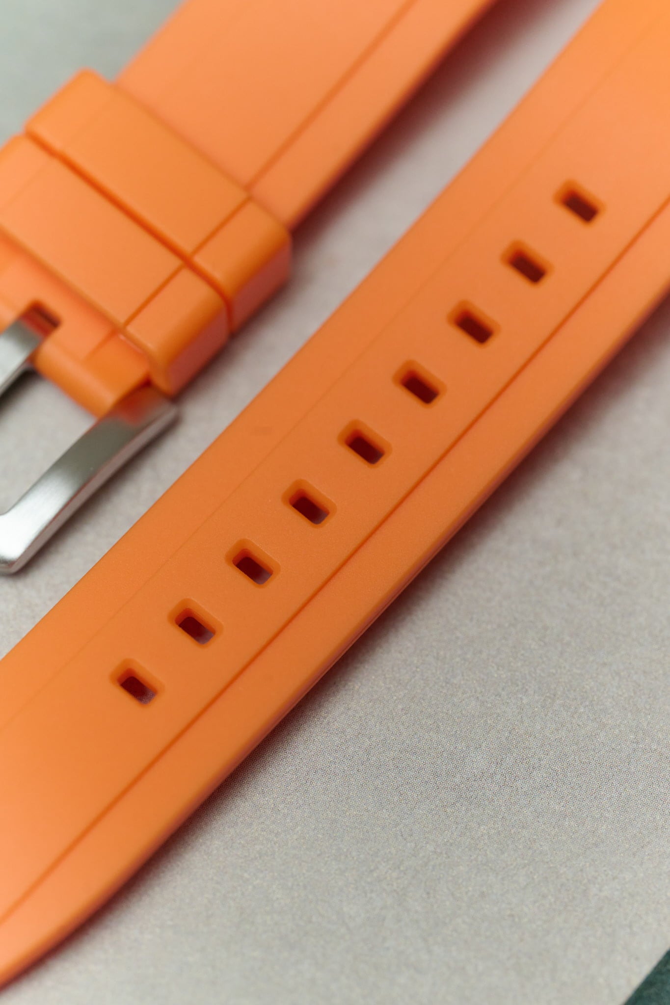 FKM Rubber Strap - Orange - The Strap Tailor