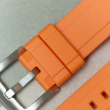 FKM Rubber Strap - Orange - The Strap Tailor