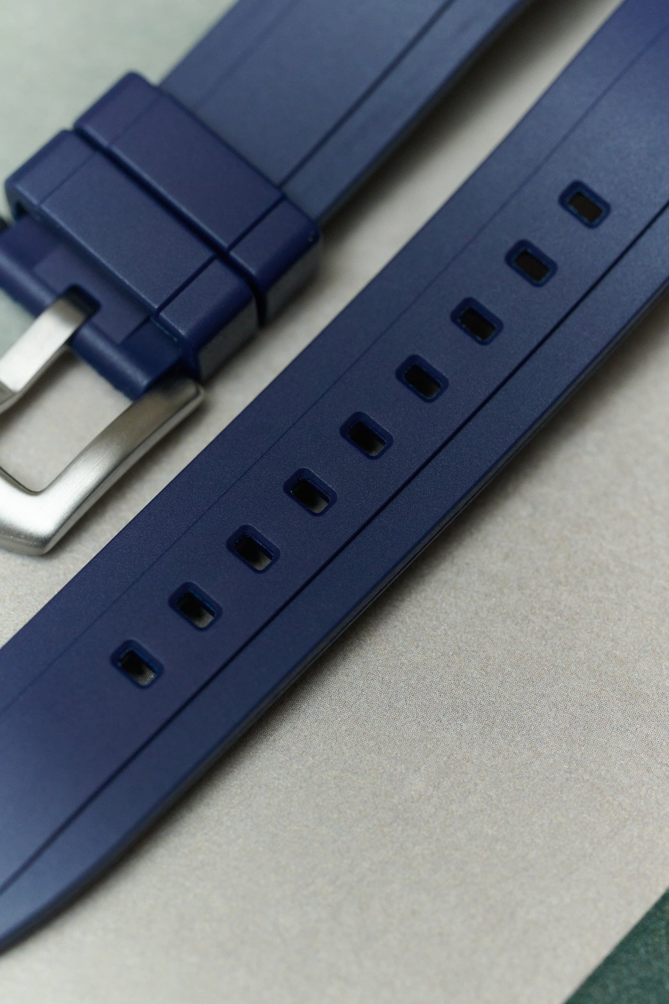 FKM Rubber Strap - Navy Blue - The Strap Tailor