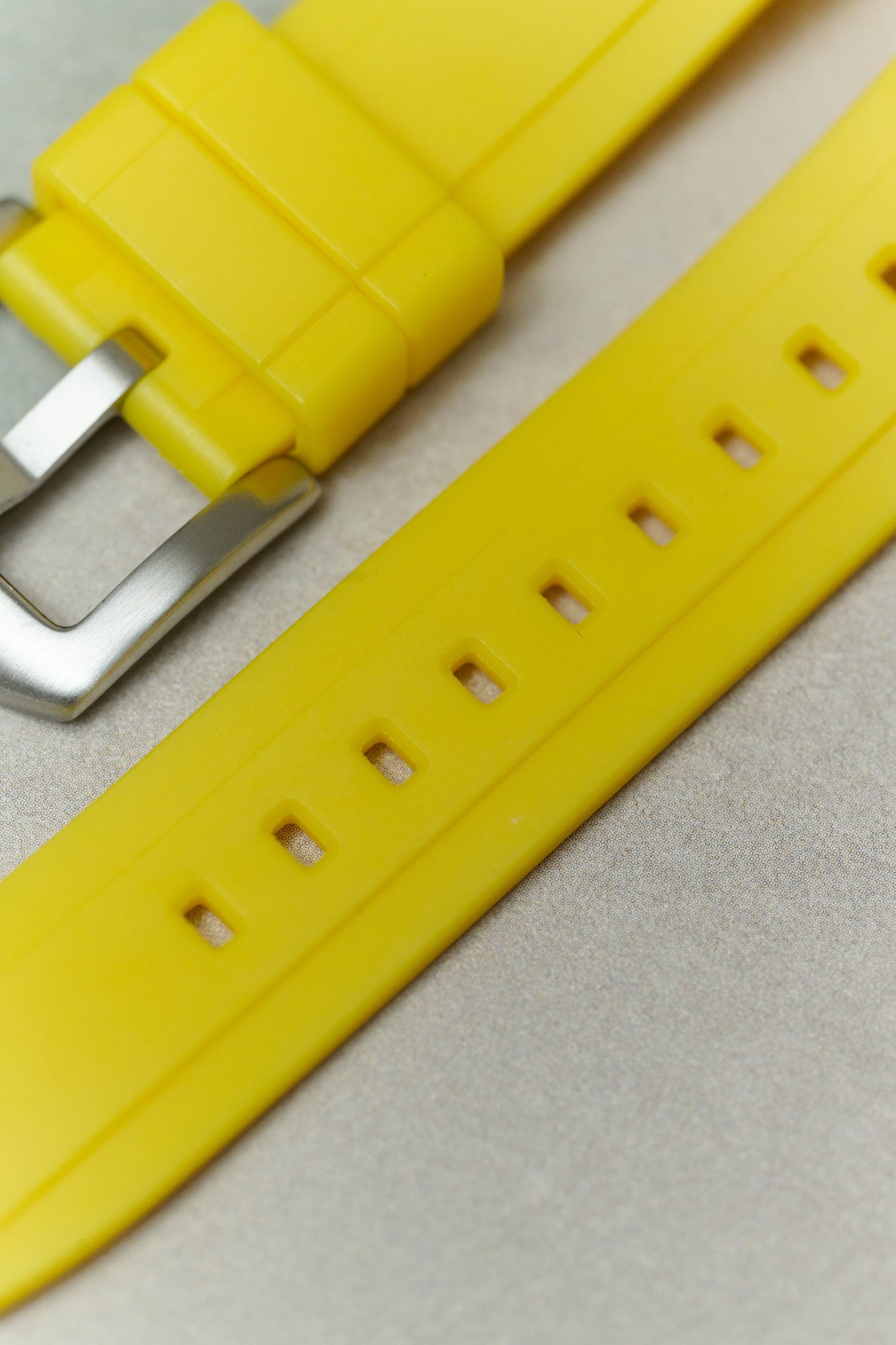 FKM Rubber Strap - Yellow - The Strap Tailor