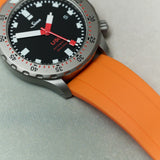 FKM Rubber Strap - Orange - The Strap Tailor