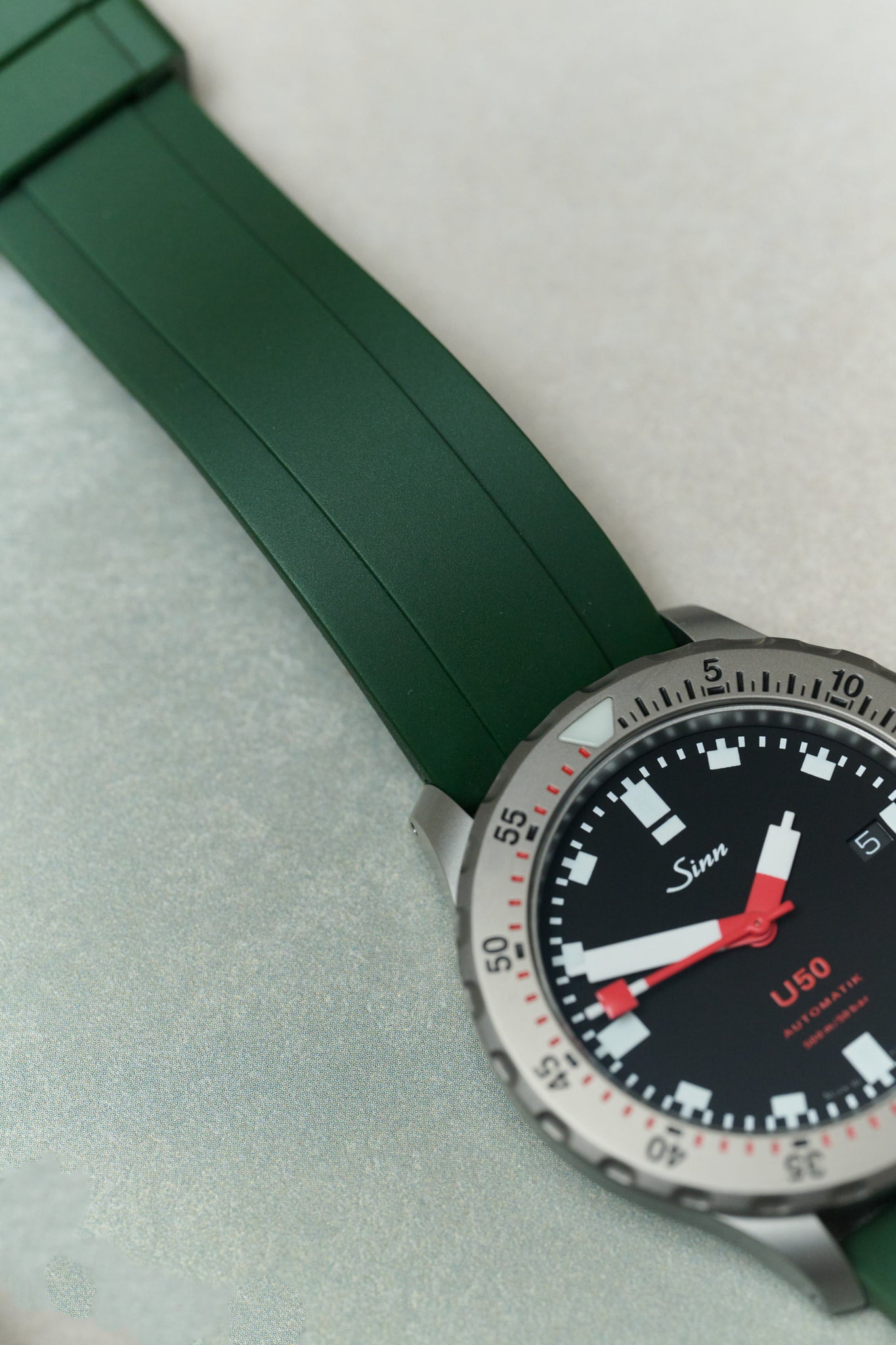 FKM Rubber Strap - Dark Green - The Strap Tailor