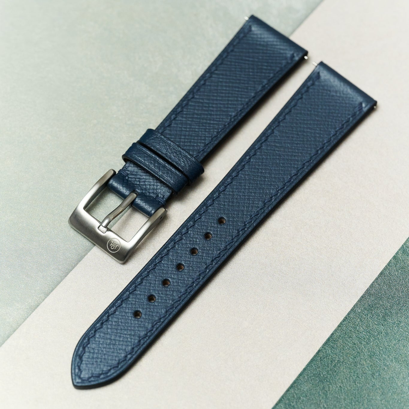 Saffiano Chevre Strap - Navy Blue - RTW - The Strap Tailor