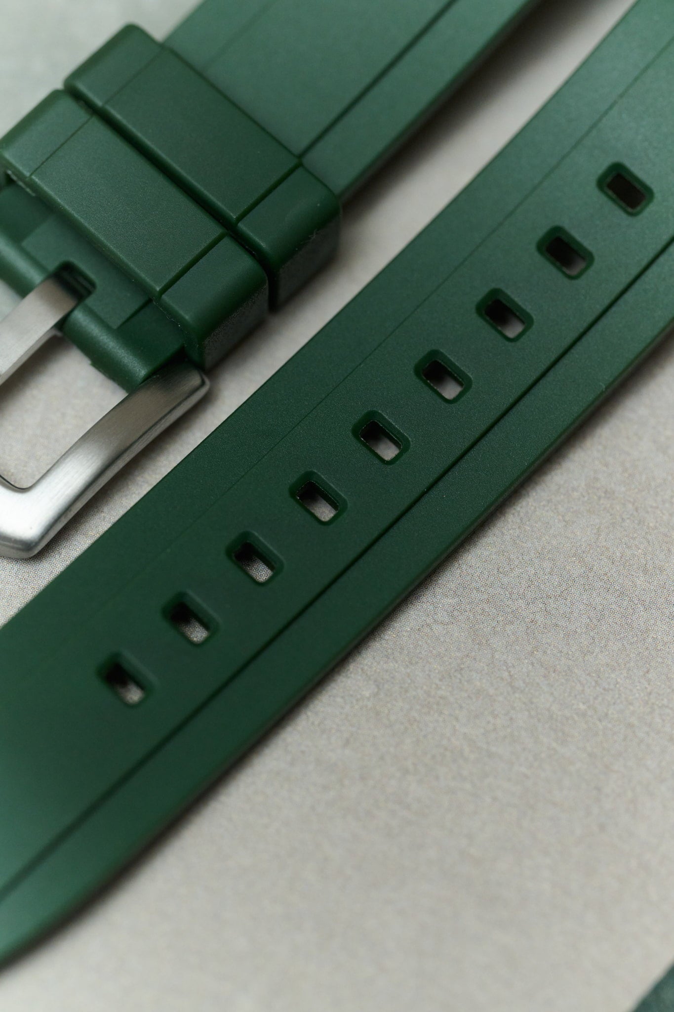 FKM Rubber Strap - Dark Green - The Strap Tailor