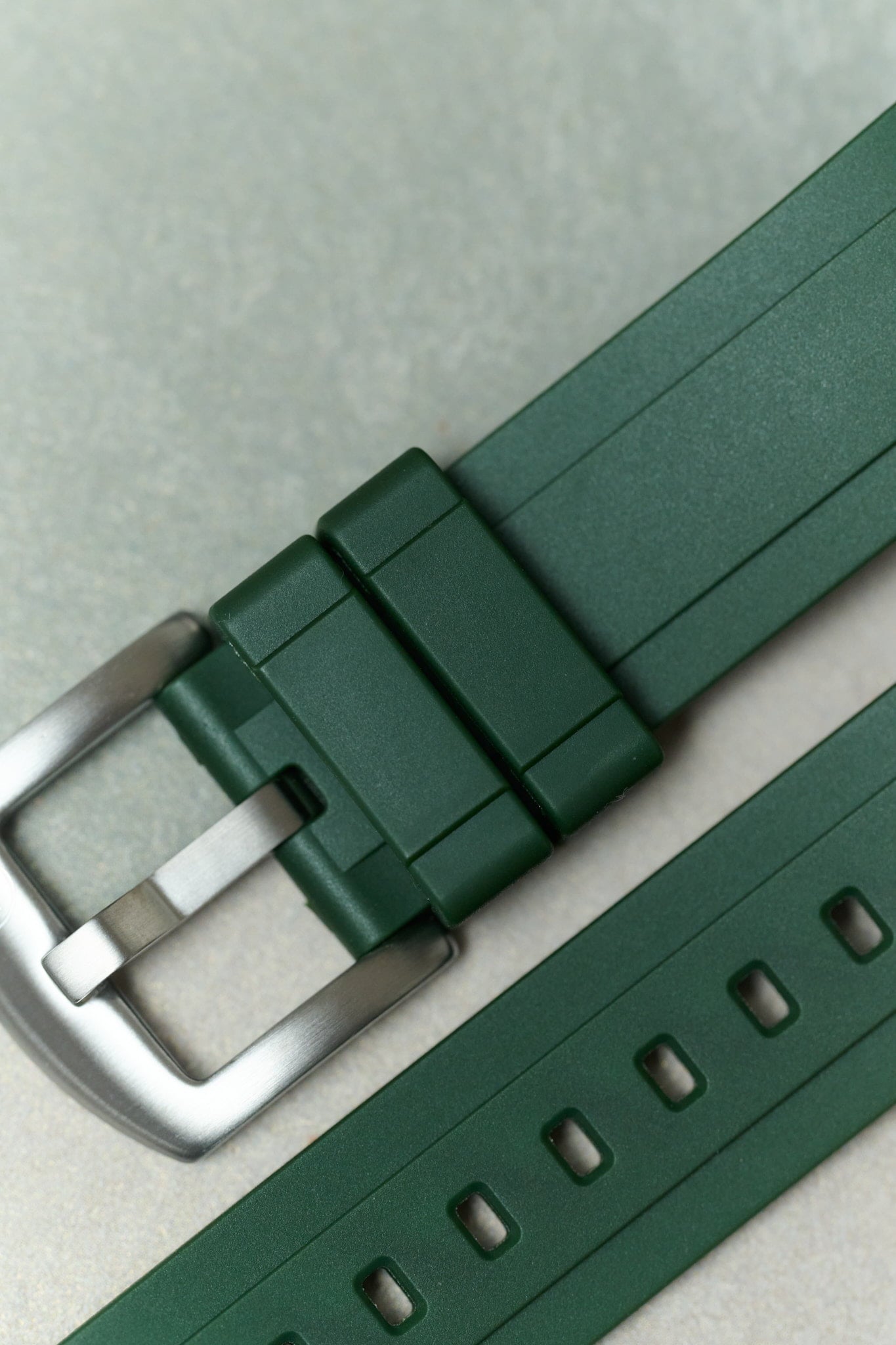FKM Rubber Strap - Dark Green - The Strap Tailor