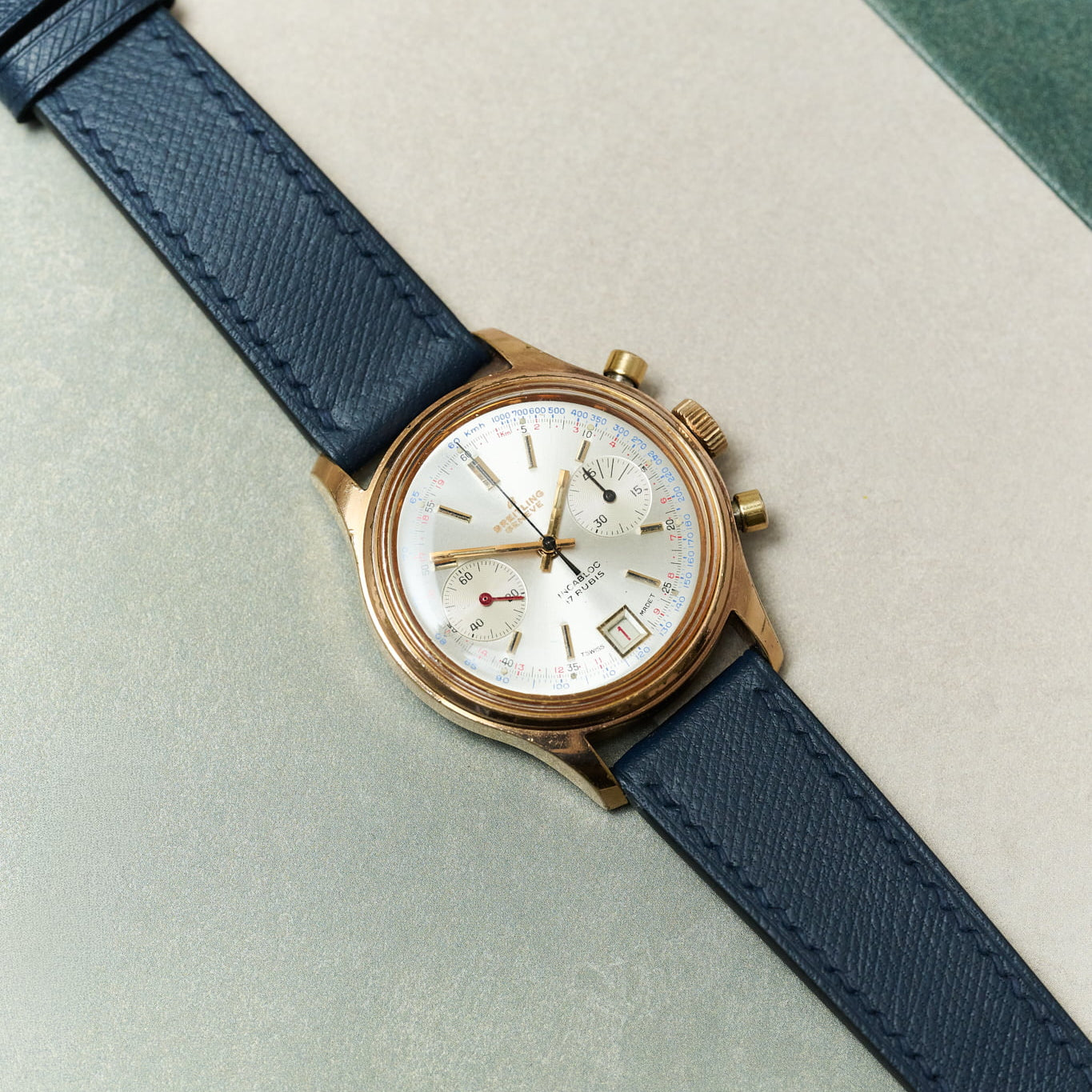 Saffiano Chevre Strap - Navy Blue - RTW - The Strap Tailor
