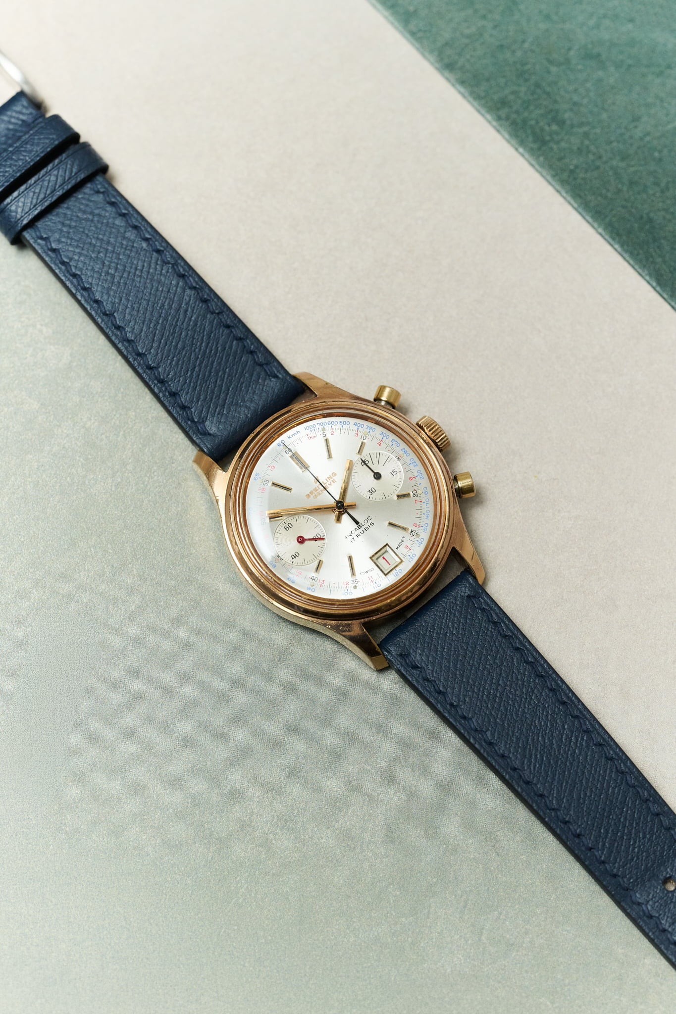 Saffiano Chevre Strap - Navy Blue - RTW - The Strap Tailor