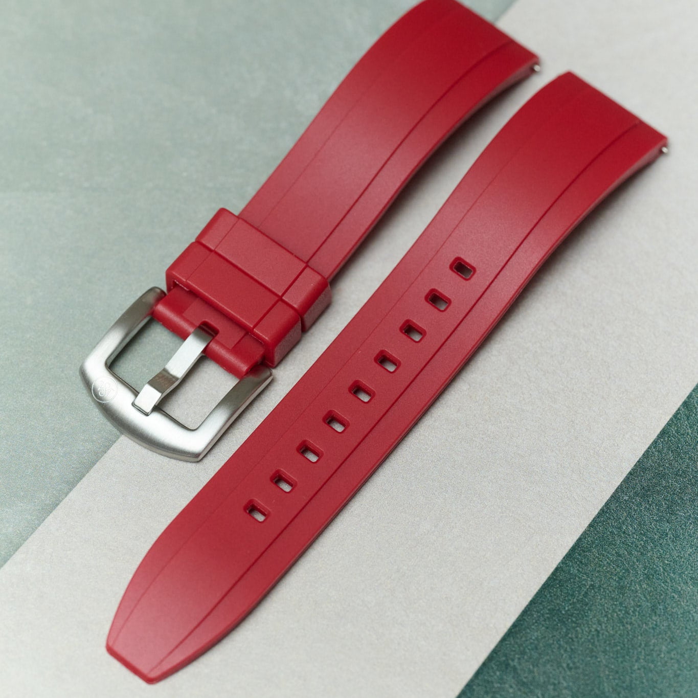 FKM Rubber Strap - Oxblood Red - The Strap Tailor