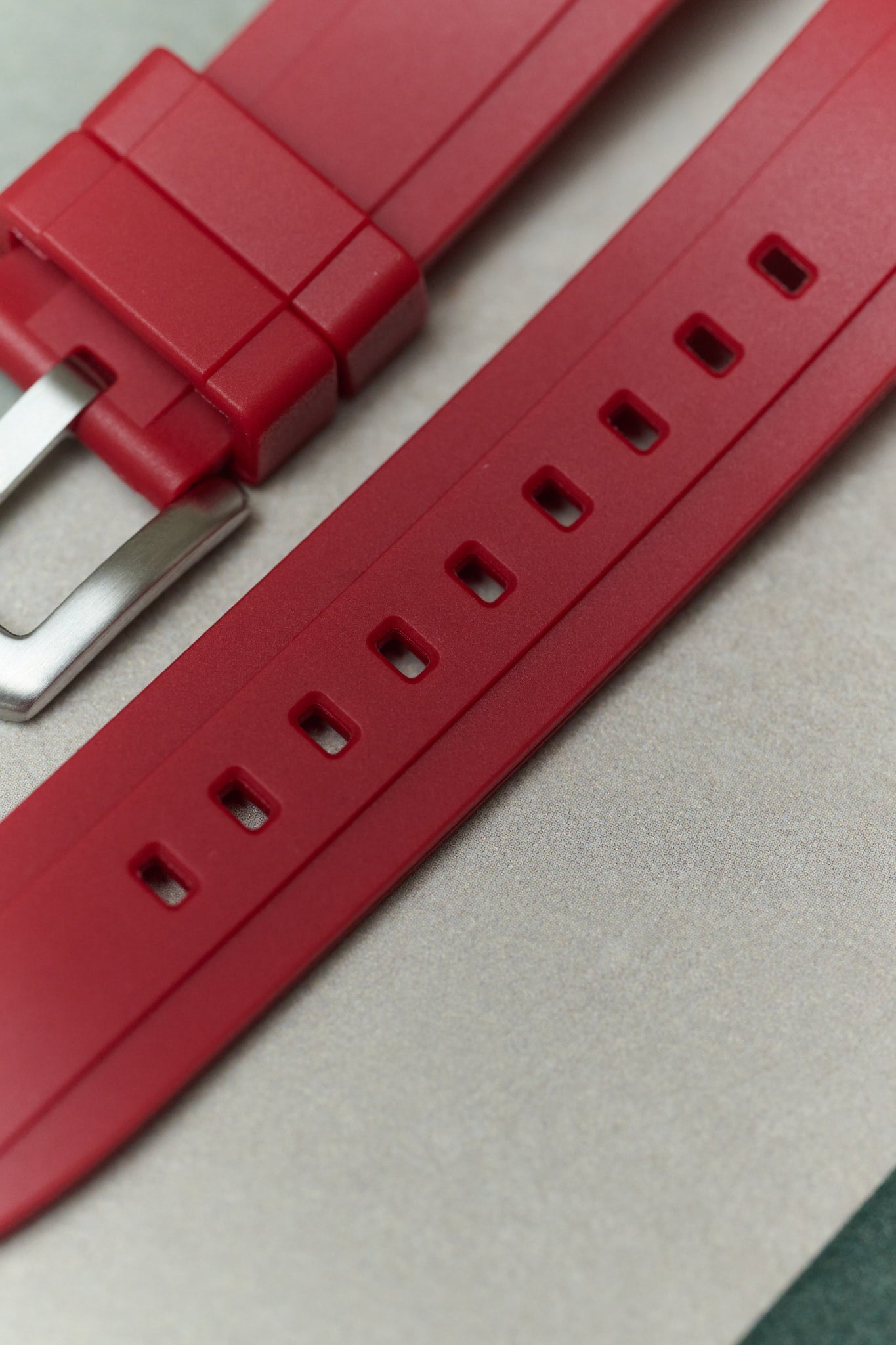 FKM Rubber Strap - Oxblood Red - The Strap Tailor