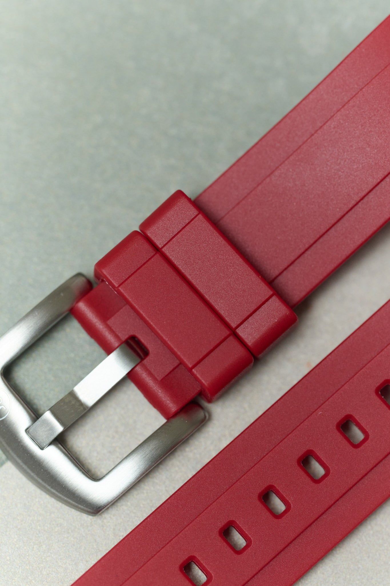 FKM Rubber Strap - Oxblood Red - The Strap Tailor