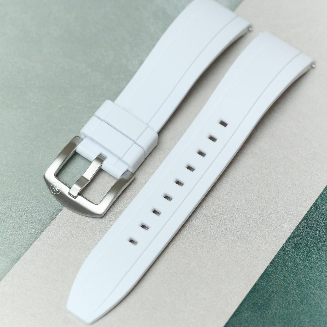FKM Rubber Strap - White - The Strap Tailor