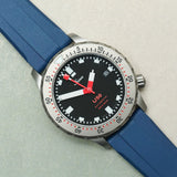 Soft Touch Chamfered Rubber Strap - Navy Blue