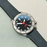 Soft Touch Chamfered Rubber Strap - Black