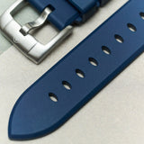 Soft Touch Chamfered Rubber Strap - Navy Blue