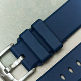 Soft Touch Chamfered Rubber Strap - Navy Blue