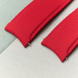 Curved Lug Rubber Strap - Red - The Strap Tailor