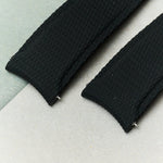 Curved Lug Rubber Strap - Black - The Strap Tailor